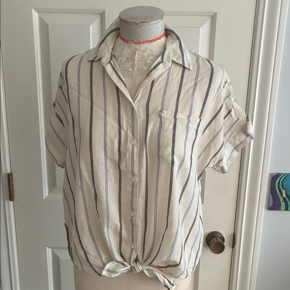 Madewell cropped boxy blouse